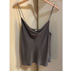 Aritzia Wilfred Gray Spaghetti Strap Camisole Blouse